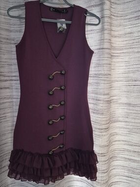 Twelve by Twelve Sleeveless Mini Dress with Ruffle Hem